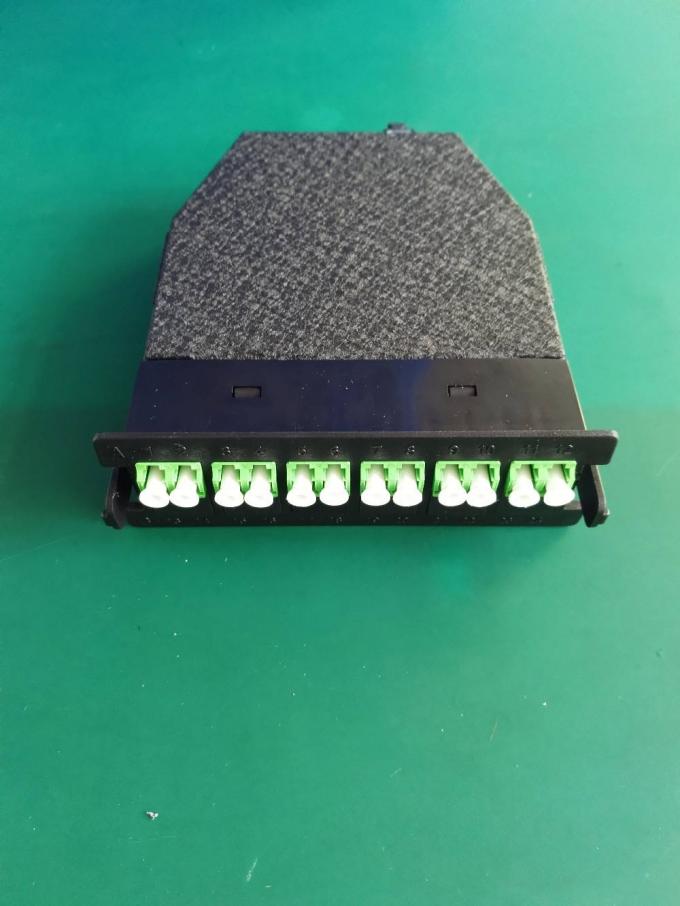 MTP মডিউল ক্যাসেট FTTH ফাইবার অপটিক প্যাচ প্যানেল APC UPC 12 / 24 কোর 2