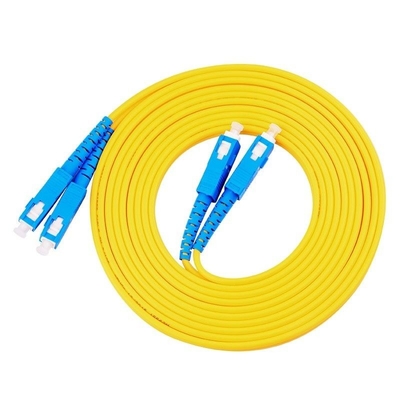 Yellow 9/125 Single Mode Duplex SC/UPC-SC/UPC Fiber Optic Patch Cord with FC Connector