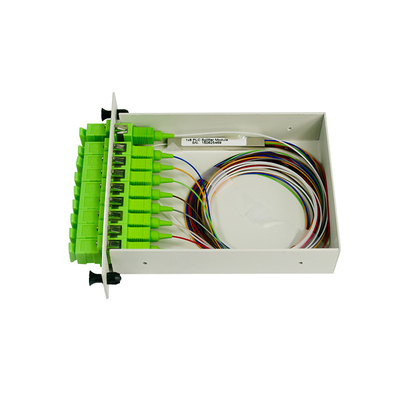 1650nm SC APC Cassette Type 1x8 Fiber Optical PLC Splitter
