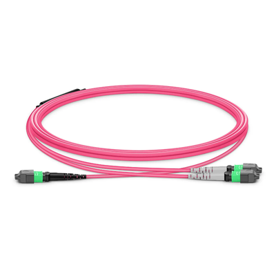 OM4 MTP Breakout Cable with APC Connectors and OFNP Fire Safety for High-Speed Data Centers